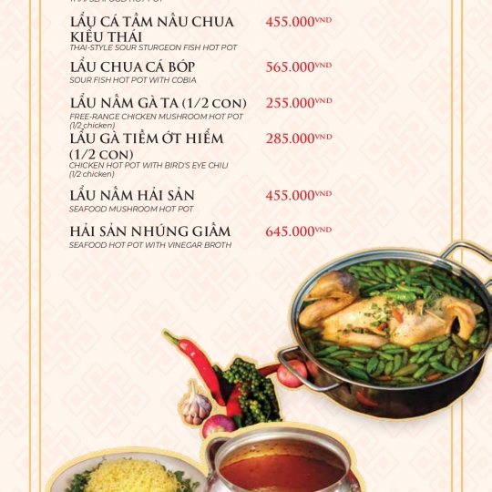MENU TIỆC VIP