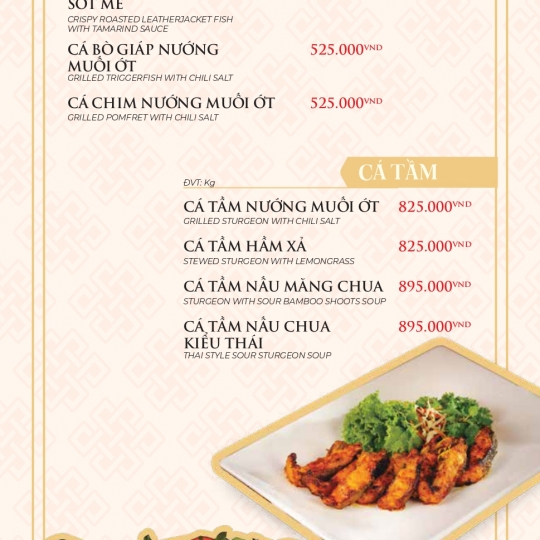 MENU TIỆC VIP