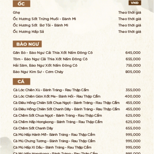 MENU TỰ CHỌN TIỆC CƯỚI